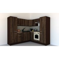 Bucatarie de Colt GENA NEW 11 DR. 210-230, Cu Corp de Cuptor, Wenge / Decor 7648